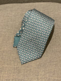 Hermès HERMES Paris Silk Blue Print Tie 625779 HA Polar Bear 100% AUTHENTIC Men