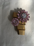 MIU MIU Floral Crystal Brooch ladies