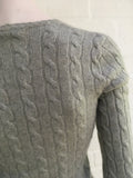 Ralph Lauren Black Label Grey Cashmere Jumper Sweater Slim Fit Size XS ladies