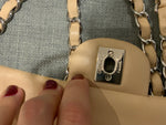 CHANEL Lambskin Quilted Medium Double Flap Beige Classic Bag Handbag ladies