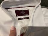 M&S Luxury Superior Cotton SLIM FIT LONG SLEEVE BUTTON-UP SHIRT SIZE 16" men