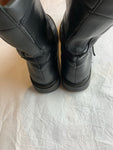 ROBERT CLERGERIE Black biker leather boots SIZE US 4 1/2 34.5 UK 1.5 ladies