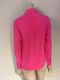 J.Crew Blythe Silk Blouse in Neon Azalea Shirt Ladies