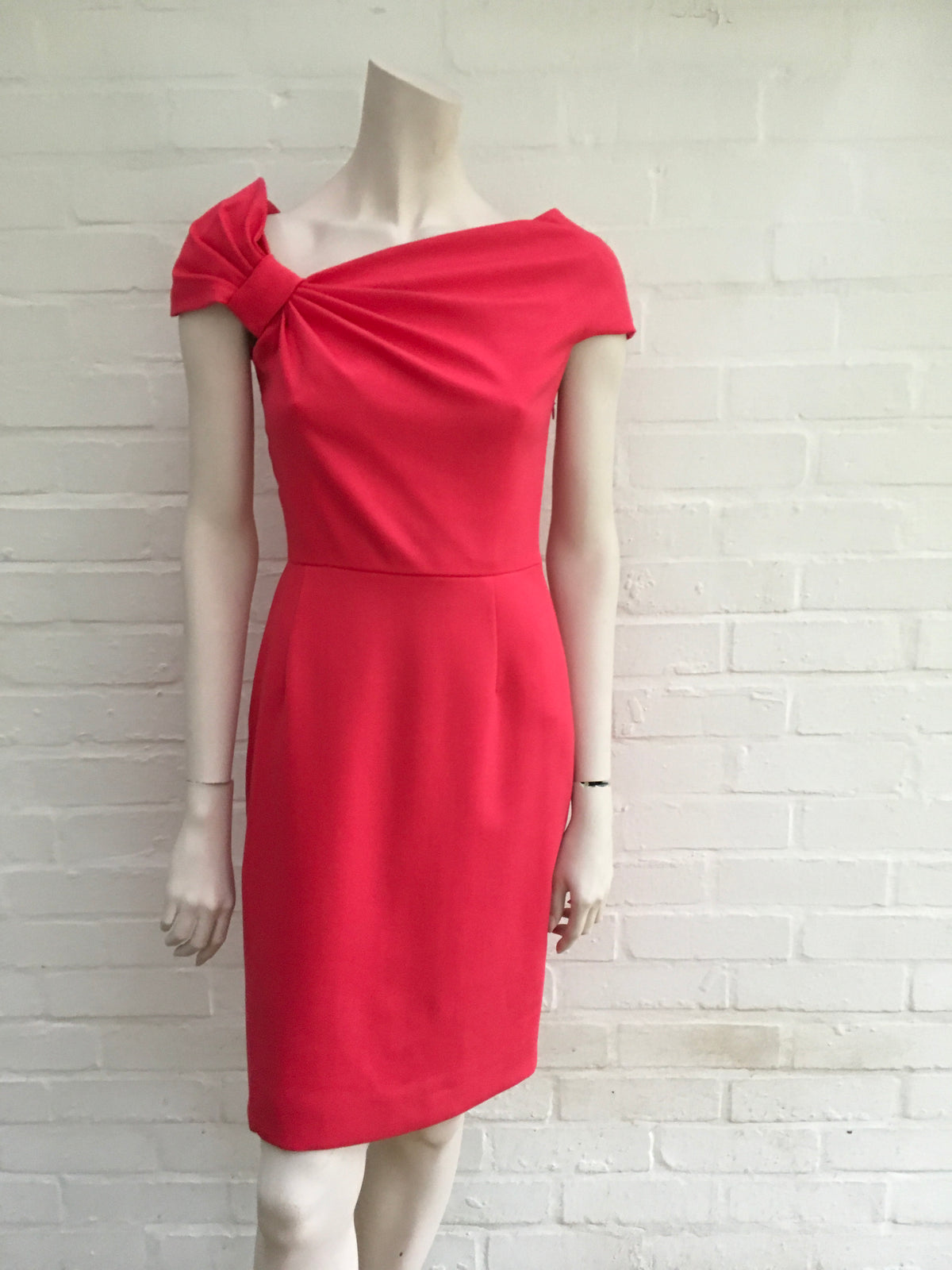 Valentino Wool Pink Techno Couture Bow SO ELEGANT Dress Ladies