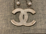 CHANEL 2019 19C CC Multi Strand Chain Pearls Choker Necklace Chain ladies