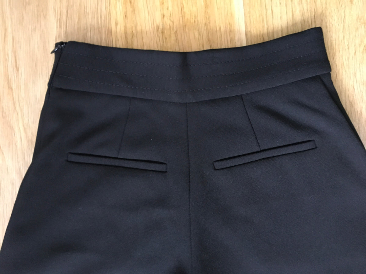 RED VALENTINO BLACK CULLOT WITH BELT DETAIL PANTS TROUSERS SIZE I 38 Ladies