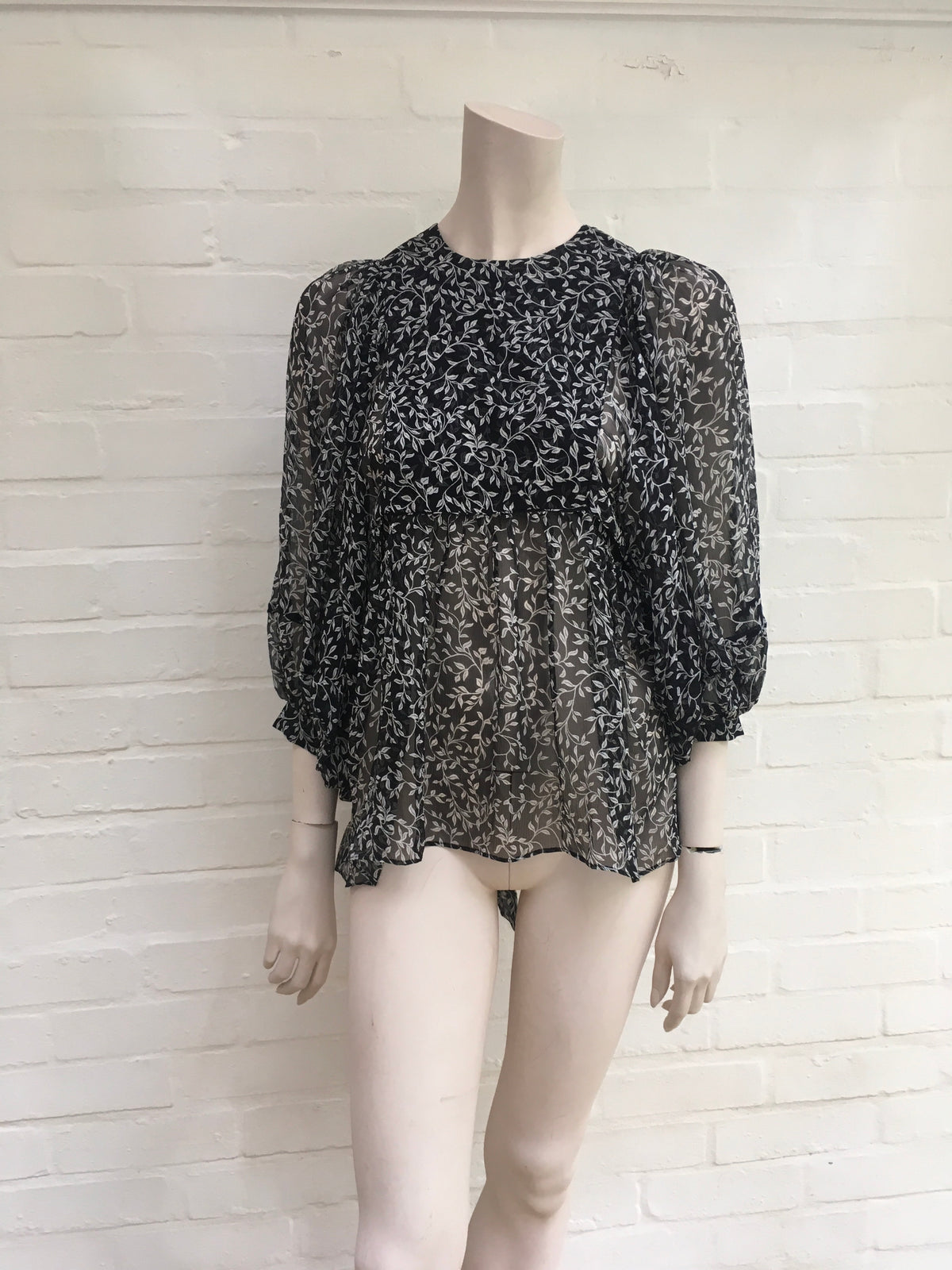 ZIMMERMANN Floral-print silk-georgette blouse top Ladies