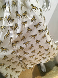 Topshop Horse-print pleated woven midi skirt UK 6 US 2 EU 34 ladies