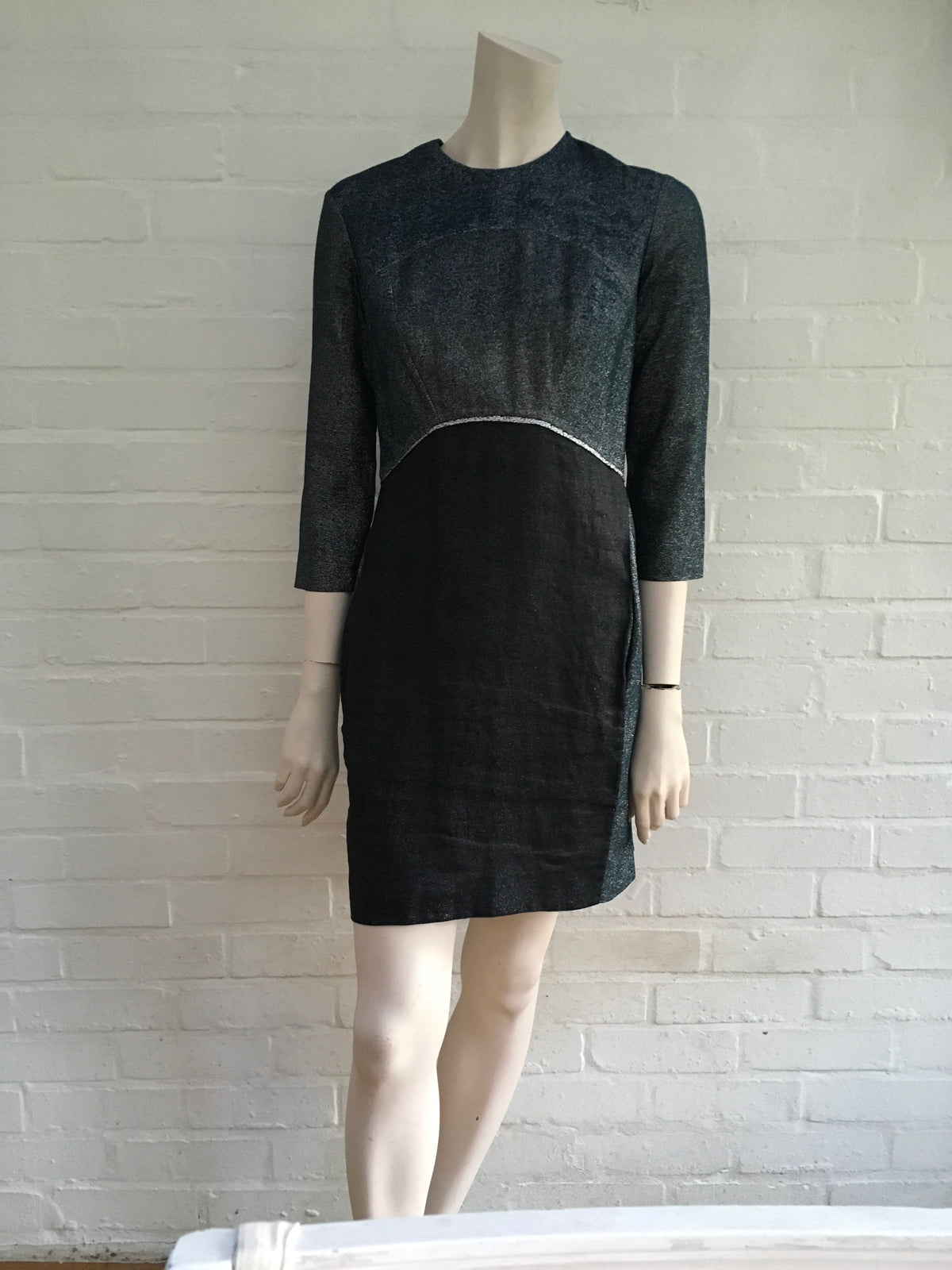 VICTORIA BECKHAM RUNAWAY COUTURE METALLIC SHIFT DRESS LADIES