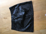 Topshop Vinyl Zip Pocket Mini Skirt UK 14 US 10 EU 42 ladies