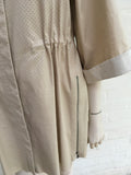 JIL SANDER NAVY Oversized beige Trench Coat SIZE 32 US 0 UK 4 XXS Ladies