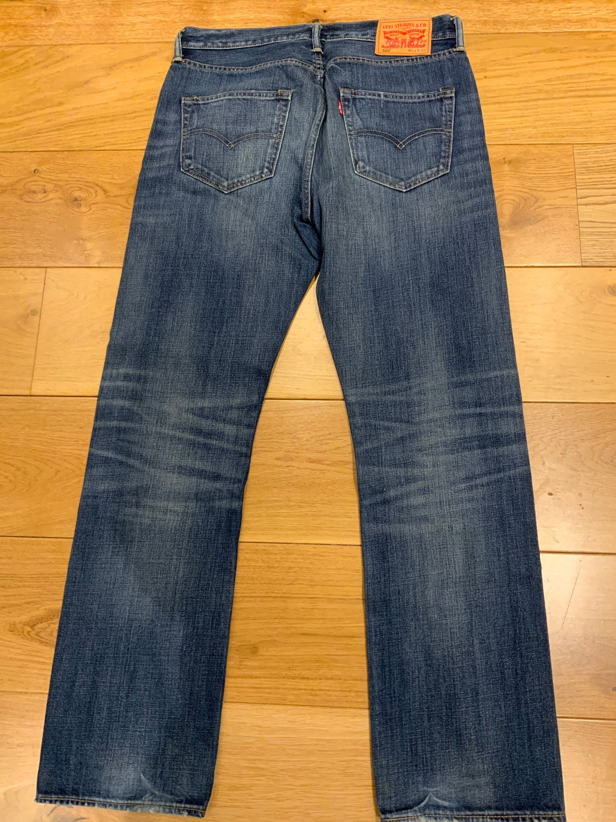 LEVIS 501 BLUE STRAIGHT FIT DENIM MENS JEANS W34 L32 men