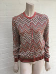 Just in Case Belgium Zig Zag Knit Button Down Cardigan Size S Small ladies