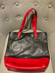 RALPH LAUREN LAUREN Black /Red tote shoulder bag handbag ladies