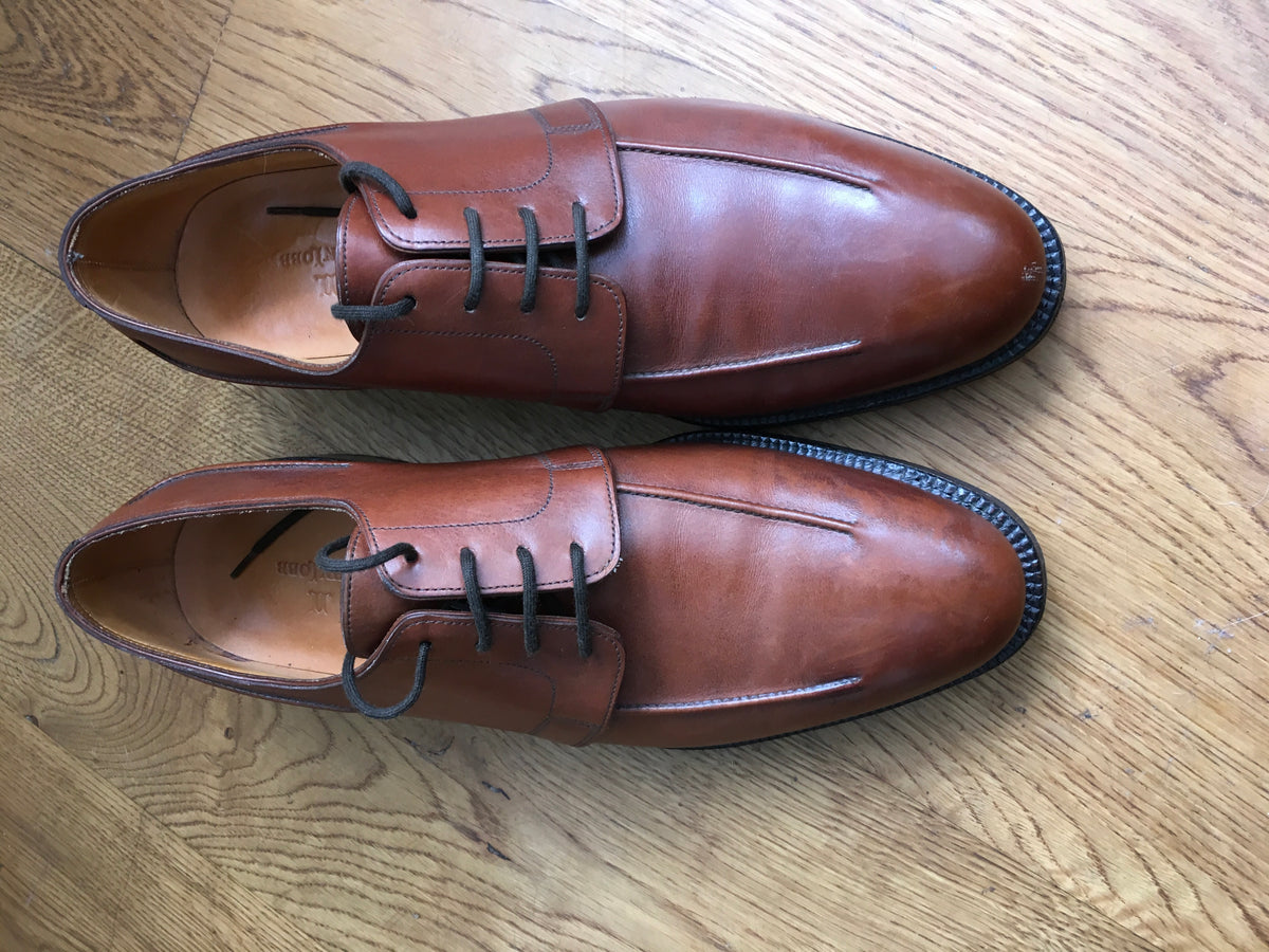 JOHN LOBB MILAN Derby Shoes Leather Shoes Size 8 E Men