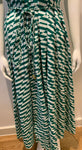Alexandra Miro Green Goddess Printed Cotton Maxi Dress Size M medium ladies