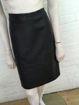 Reiss Womens Leather Olivia Ponte Skirt Size UK 12 US 8 ladies