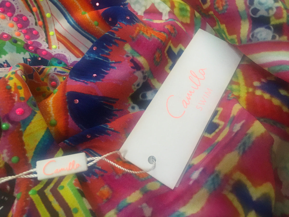 Camilla Frank 'Sacred Weave' Maxi Kaftan Silk Swarovski Dress Size One Size ladies