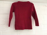 Petit Bateau Red Wool Blend Knit Sweater Jumper Top Sweatshirt  Children