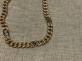 CHANEL 2022 B22 CC Enamel Chain CC Choker Gold Black Necklace ladies