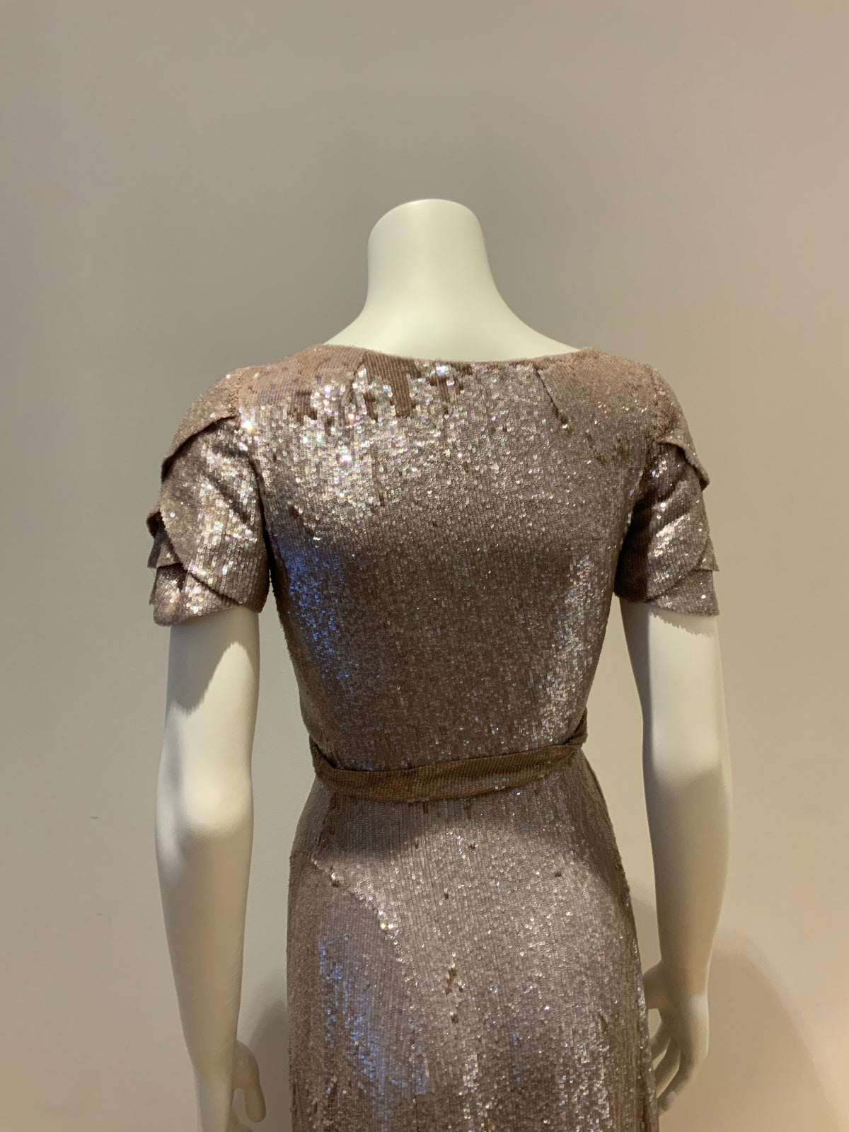 JASMINE DI MILO RUNAWAY COUTURE SEQUINS PURPLE DRESS GOWN SMALL ladies