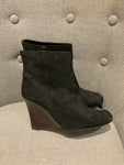 L.K. Bennett London Suede Leather Wedge Booties Size UK 8 US 11 EU 41 ladies