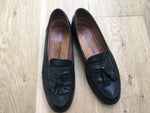RUSSELL & BROMLEY Tassel College Loafer Shoes Black Leather 39 UK 6 US 9 ladies