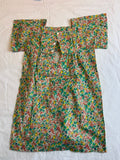 BONPOINT Green and Pink Floral Liberty Print Hand Embroidered Dress Size 4 years