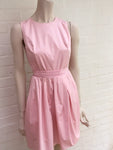 Carven Open-back Pink cotton dress FR 34 ladies