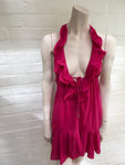 RALPH LAUREN Pink Rose Ruffle Halter Dress Cover-up/Sarong  Ladies