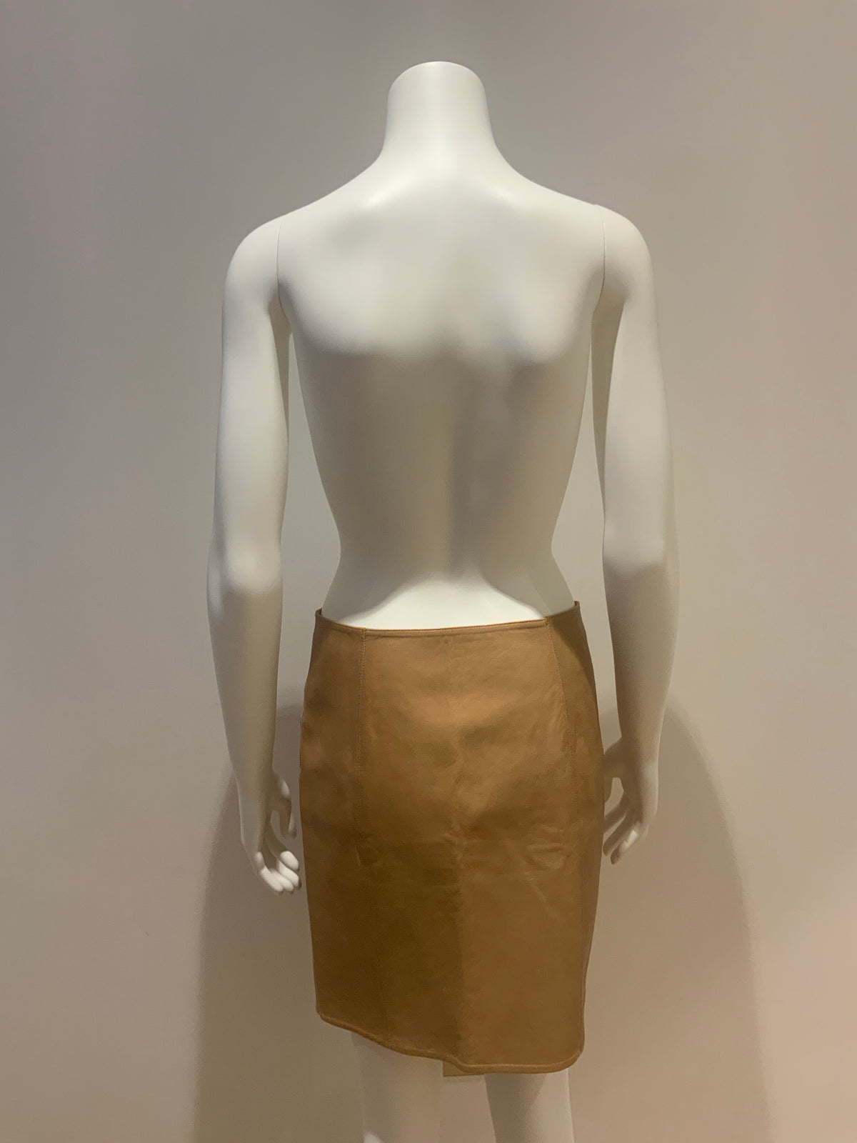 Ralph Lauren Lambs leather beige wrap skirt US 4 UK 8 S Small ladies