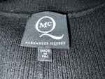 ALEXANDER MCQUEEN MCQ Peplum Black Wool Blend Knit Turtleneck Sweater Size S ladies