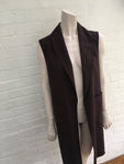 ALEXANDER WANG plum wool sleeveless midi coat jacket Ladies