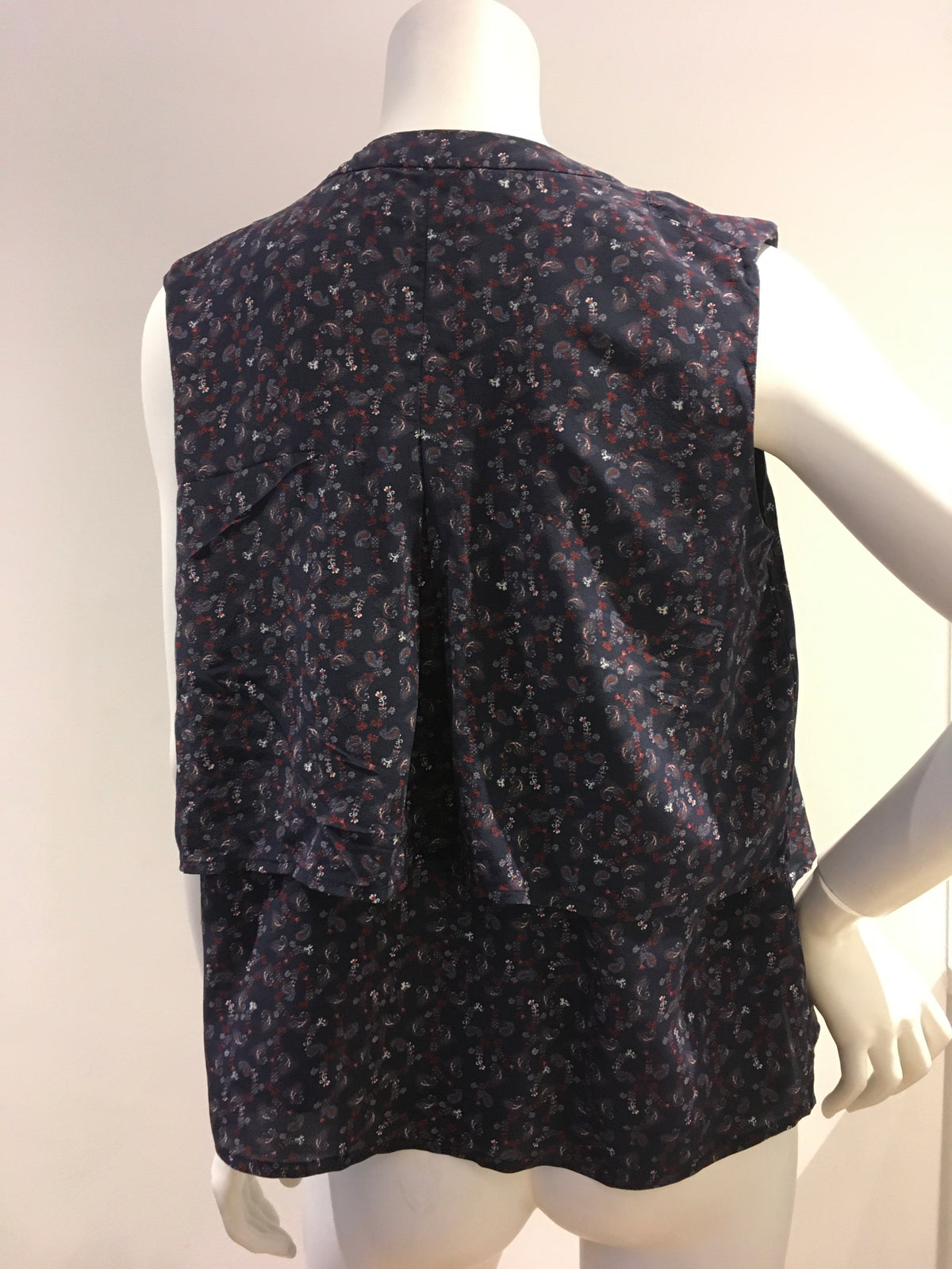 CRUISE Brazil Sleeveless Button Paisley Print Blouse Size 40 UK 12 US 8 ladies