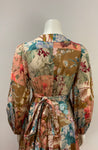 ZIMMERMANN Patchwork Cassia Midi Wrap Dress Size 1 S small