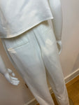 THEORY Odila crepe jumpsuit white Size US 4 UK 8 S SMALL ladies