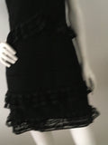 SET lace black ruffle dress Size UK 8 US 4 I 40 ladies