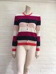 AUTOGRAPH M&S Marks & Spencer Pure Cashmere Striped Long Sleeve Jumper Cardigan Ladies