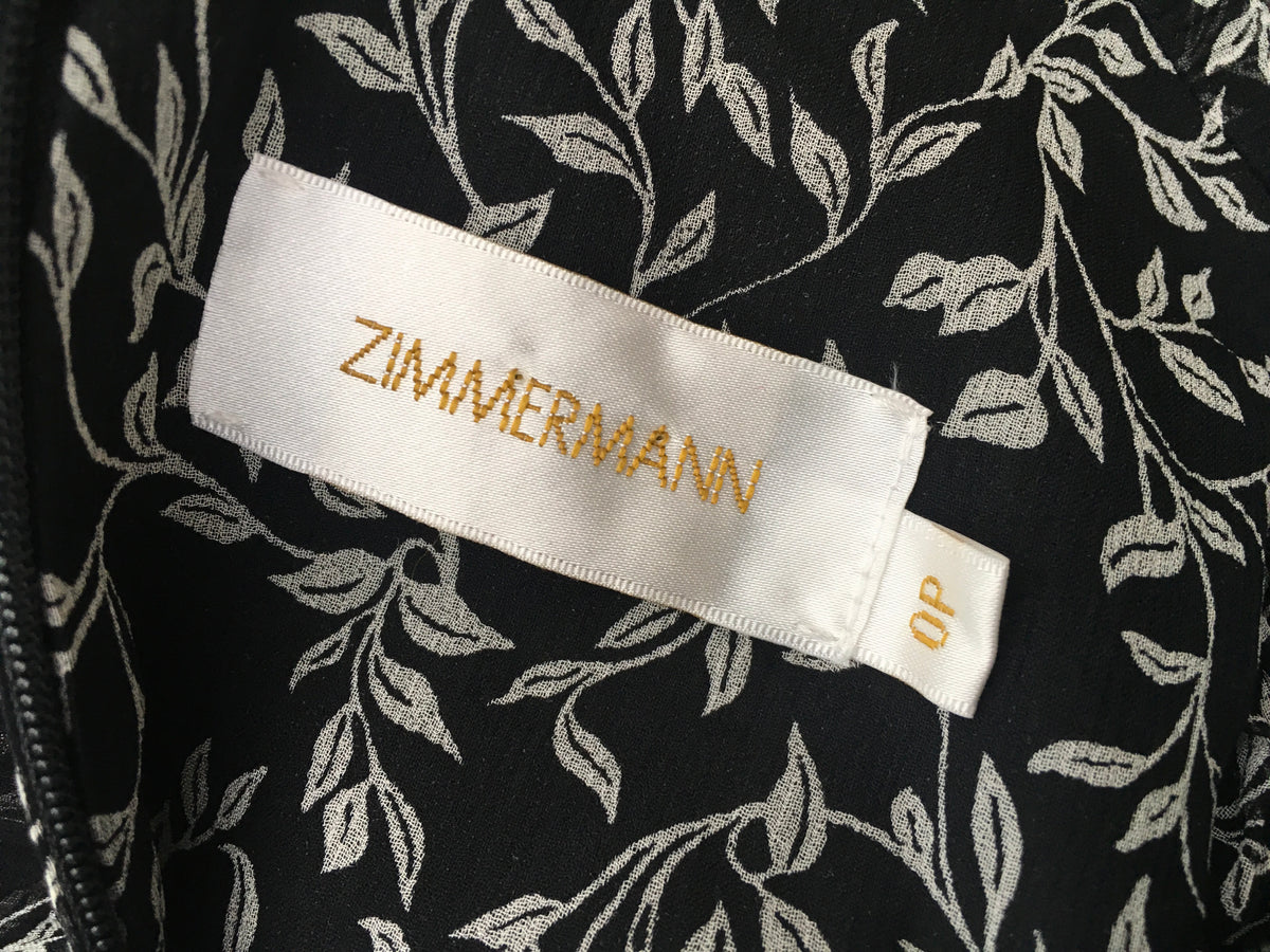 ZIMMERMANN Floral-print silk-georgette blouse top Ladies
