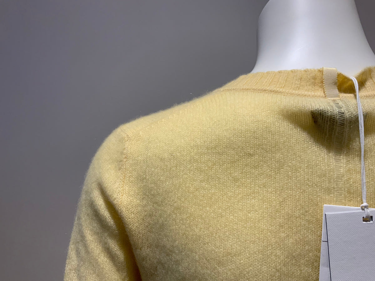 JIGSAW Womens Pure Cashmere Yellow Thin Knit Cardigan Size XS ladies