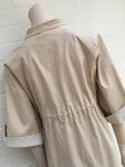 JIL SANDER NAVY Oversized beige Trench Coat SIZE 32 US 0 UK 4 XXS Ladies