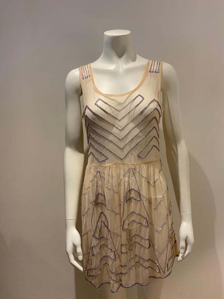 FREE PEOPLE sheer embellished beaded slip dress Size S small ladies Afashionistastore FREE PEOPLE sheer embellished beaded slip dress Size S small ladies Afashionistastore