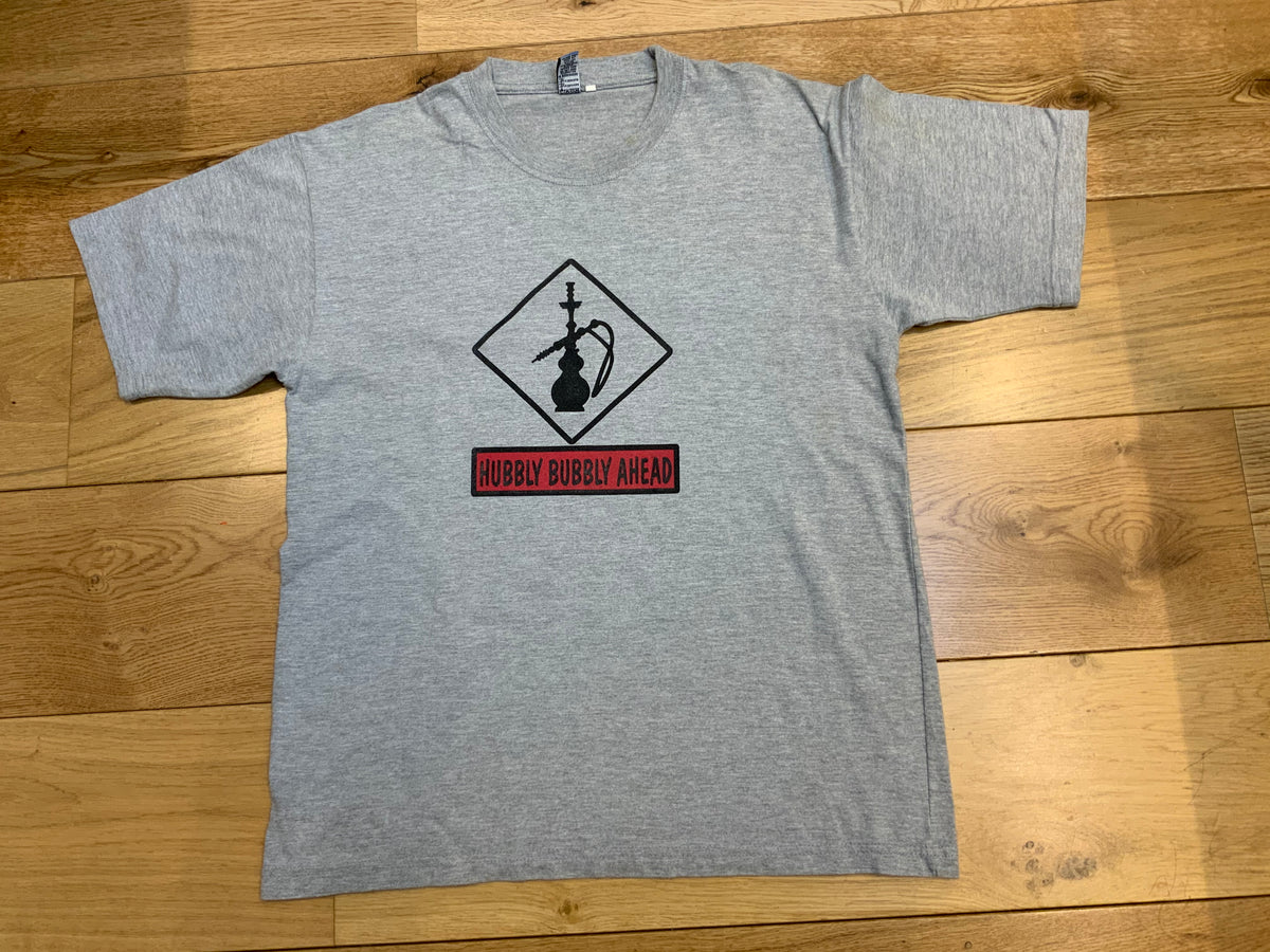 Hubbly Bubbly Grey Printed T shirt Shirt Size M medium men