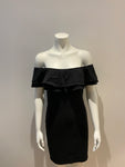 Black Ruffle Off Shoulders Mini Dress Size XS ladies