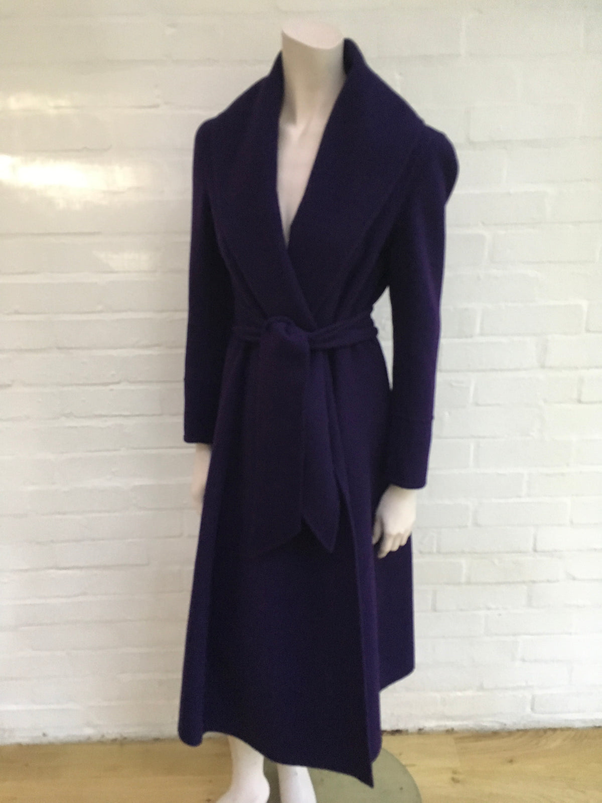 Donna Karan New York DKNY Cashmere Purple Robe Coat  Ladies