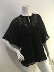 Talie nk silk lace trim tunic Size F 40 UK 12 US 8