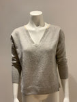 Duffy Pure Cashmere Cropped V neck Sweater Jumper Size m medium ladies