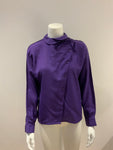 Guy Laroche PARIS 1960's Purple Wool Blouse Size F 34 UK 6 US 2 XS ladies