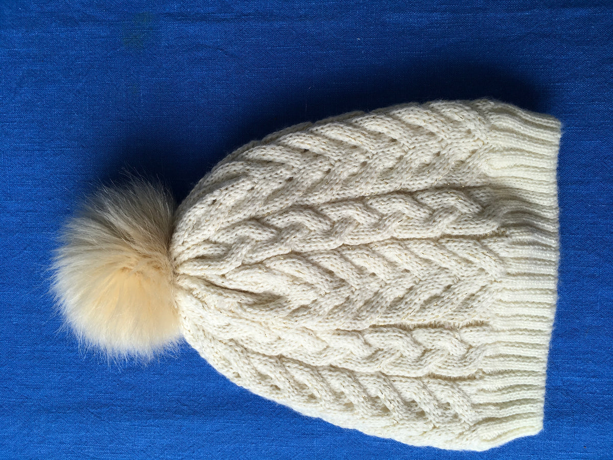 Petit Bateau Wool Blend Girl Cable Knit Pom-Pom Hat Amazing Quality 2019 Children