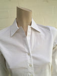Anne Fontaine NACERA Long Sleeves Collared White Shirt Size F 38 UK 10 US 6 S Ladies